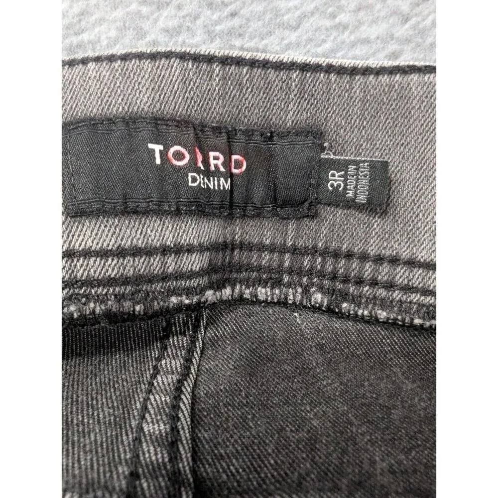 Torrid Denim Jeans Size 3R Grey Jegging Pull On Lace Up Legs High Rise Stretch - Picture 10 of 12